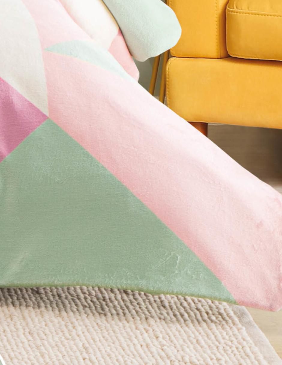 Cobertor Berry Peach estampado abstracto