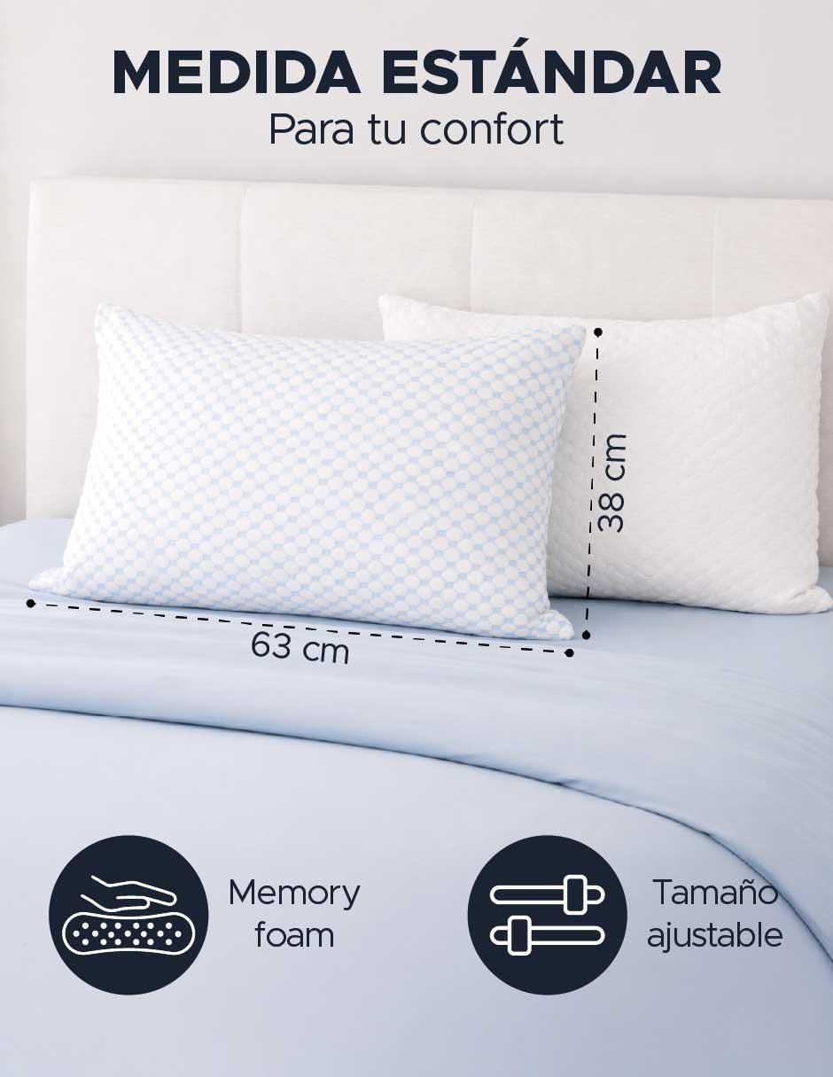 Set de almohada memory foam firmeza alta 9