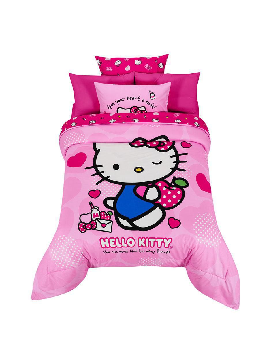 Set edredón Microfibra Apple Hello Kitty