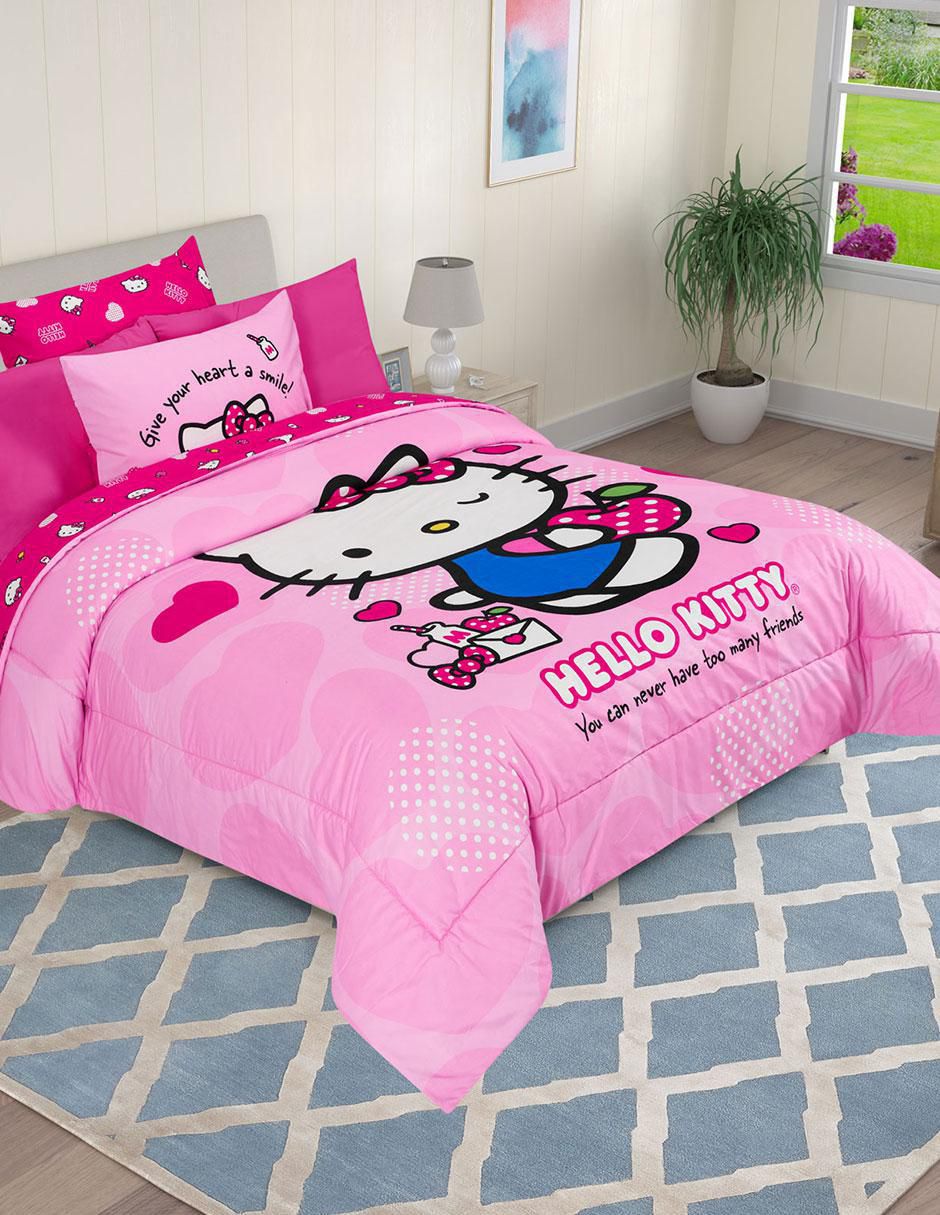 Set edredón Microfibra Apple Hello Kitty 2