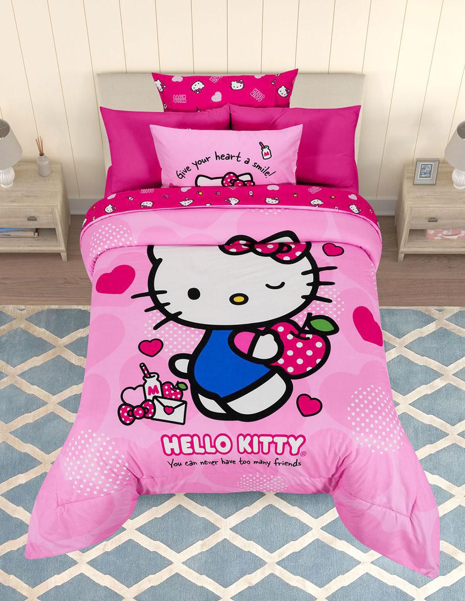 Set edredón Microfibra Apple Hello Kitty 3