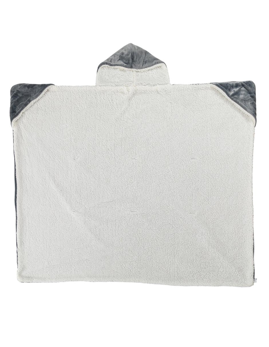 Frazada con capucha de tejido plano I. Poncho