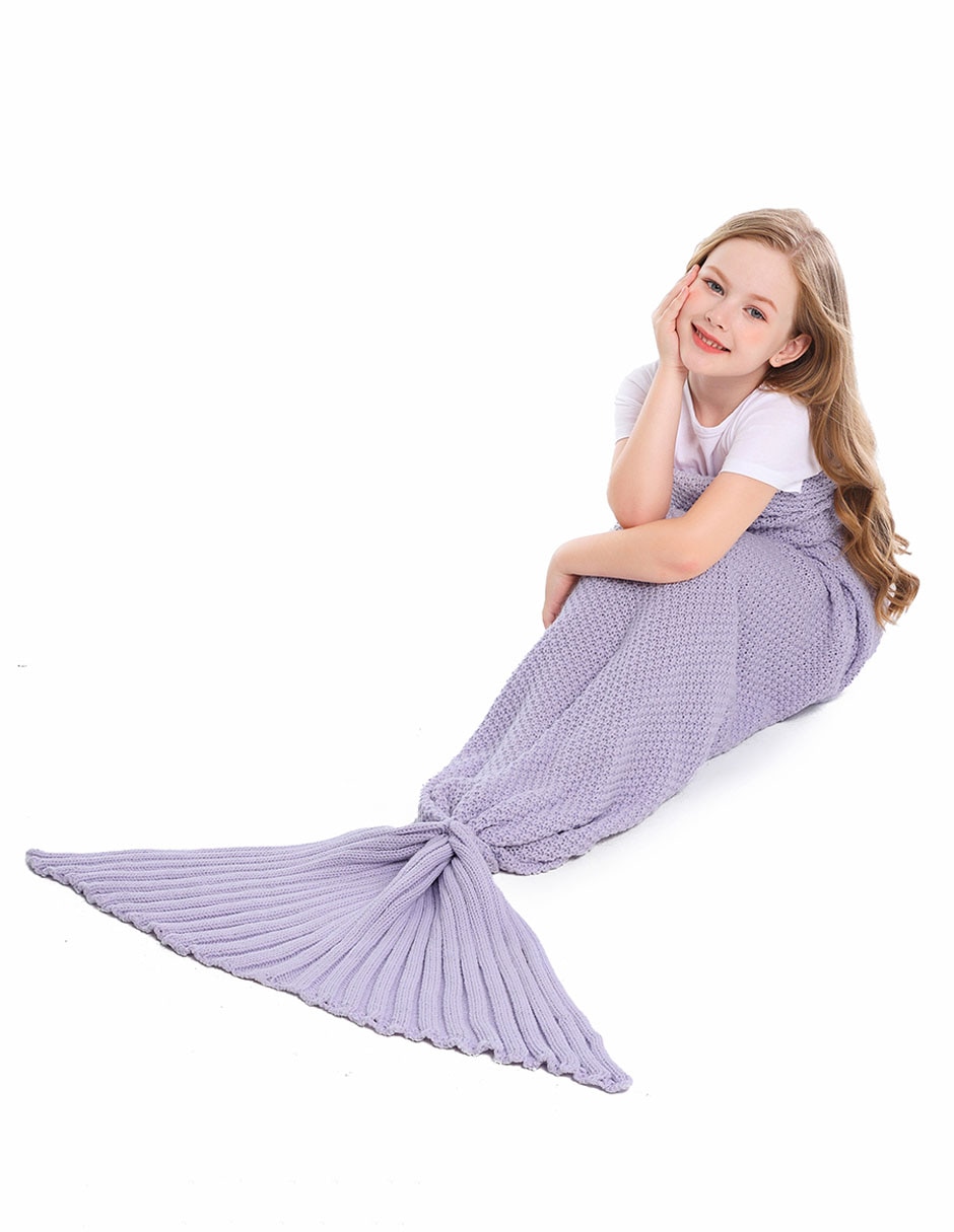 Frazada de tejido punto Sirena para niña 5