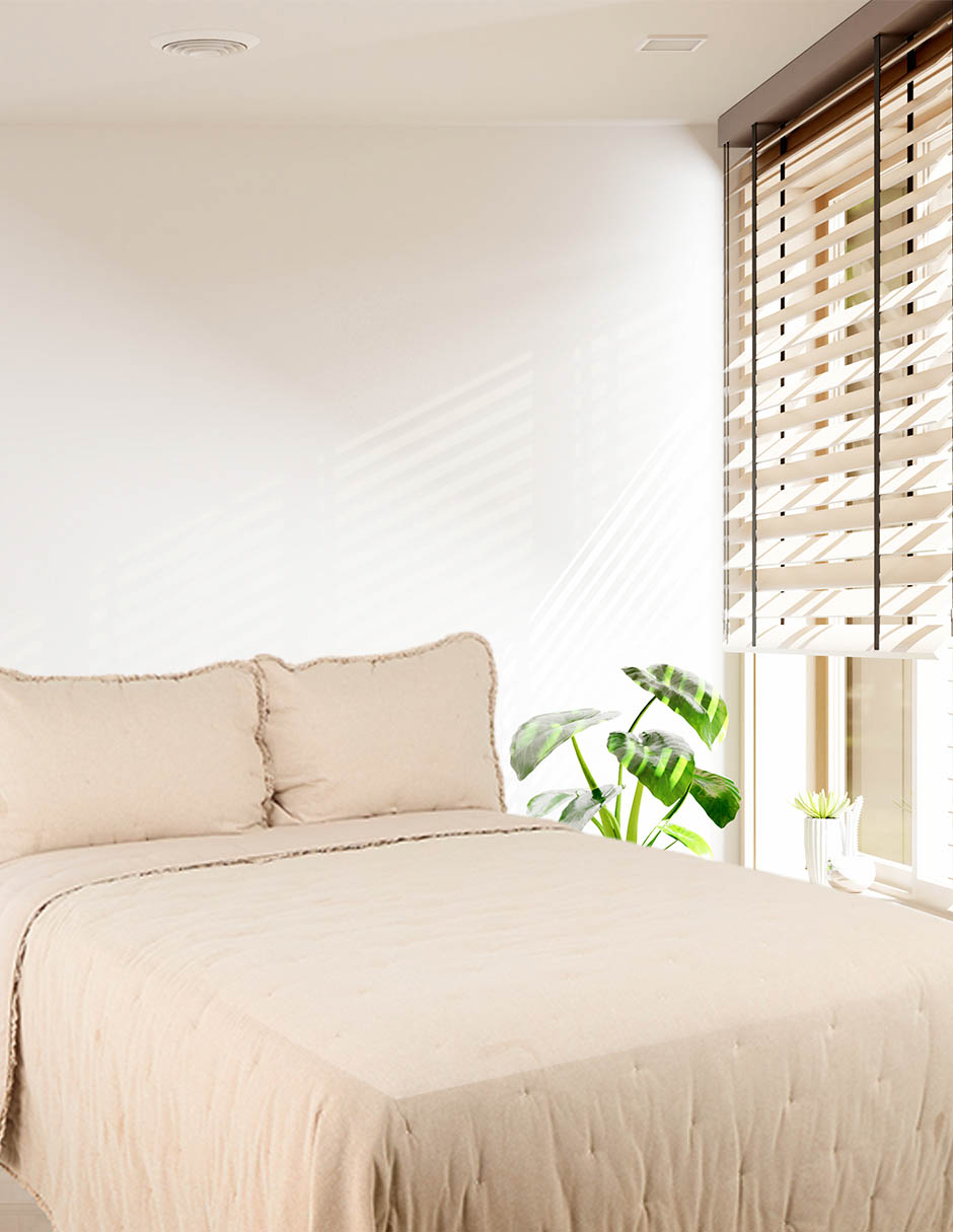 Set de colcha Linen Ruffle