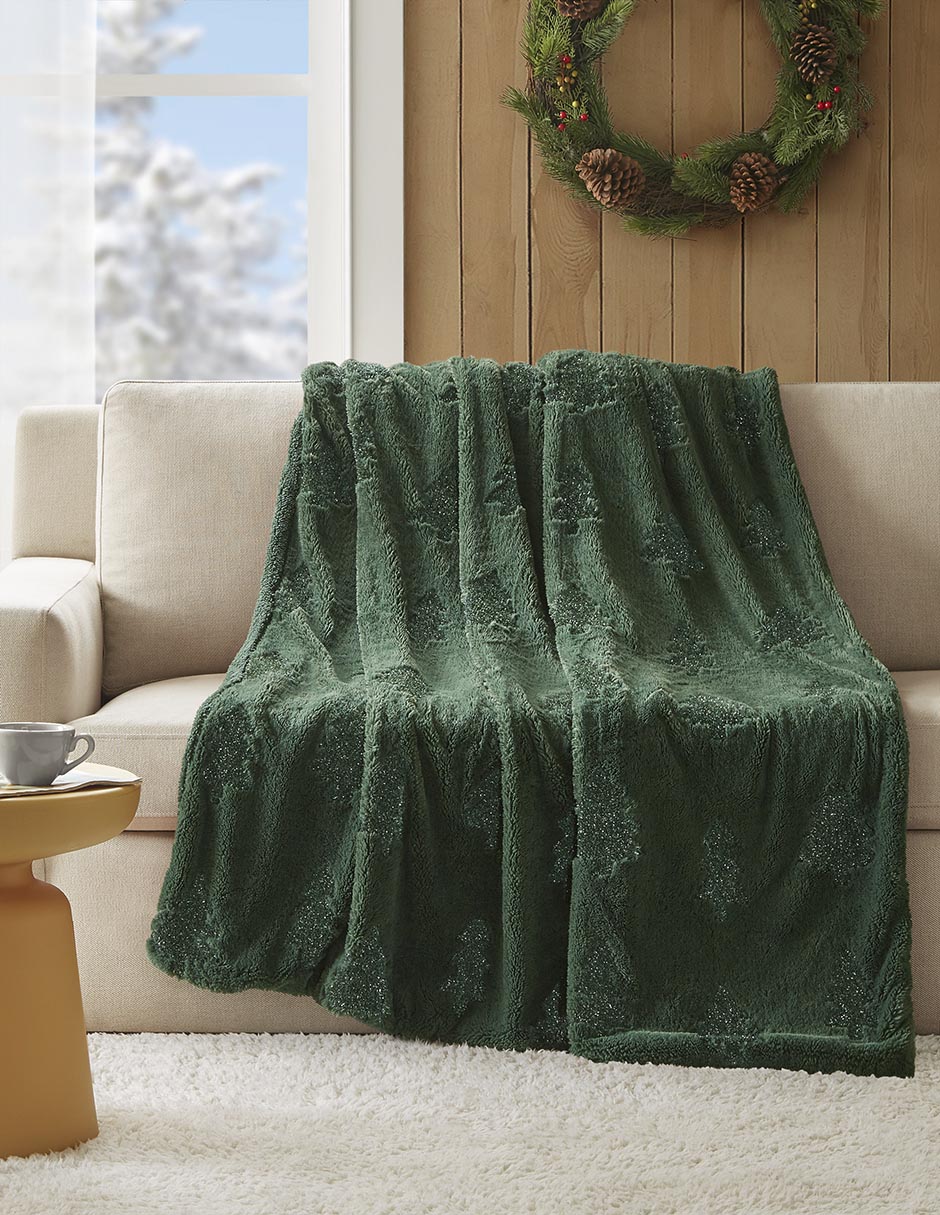 Frazada navideña de tejido jacquard Lurex 4