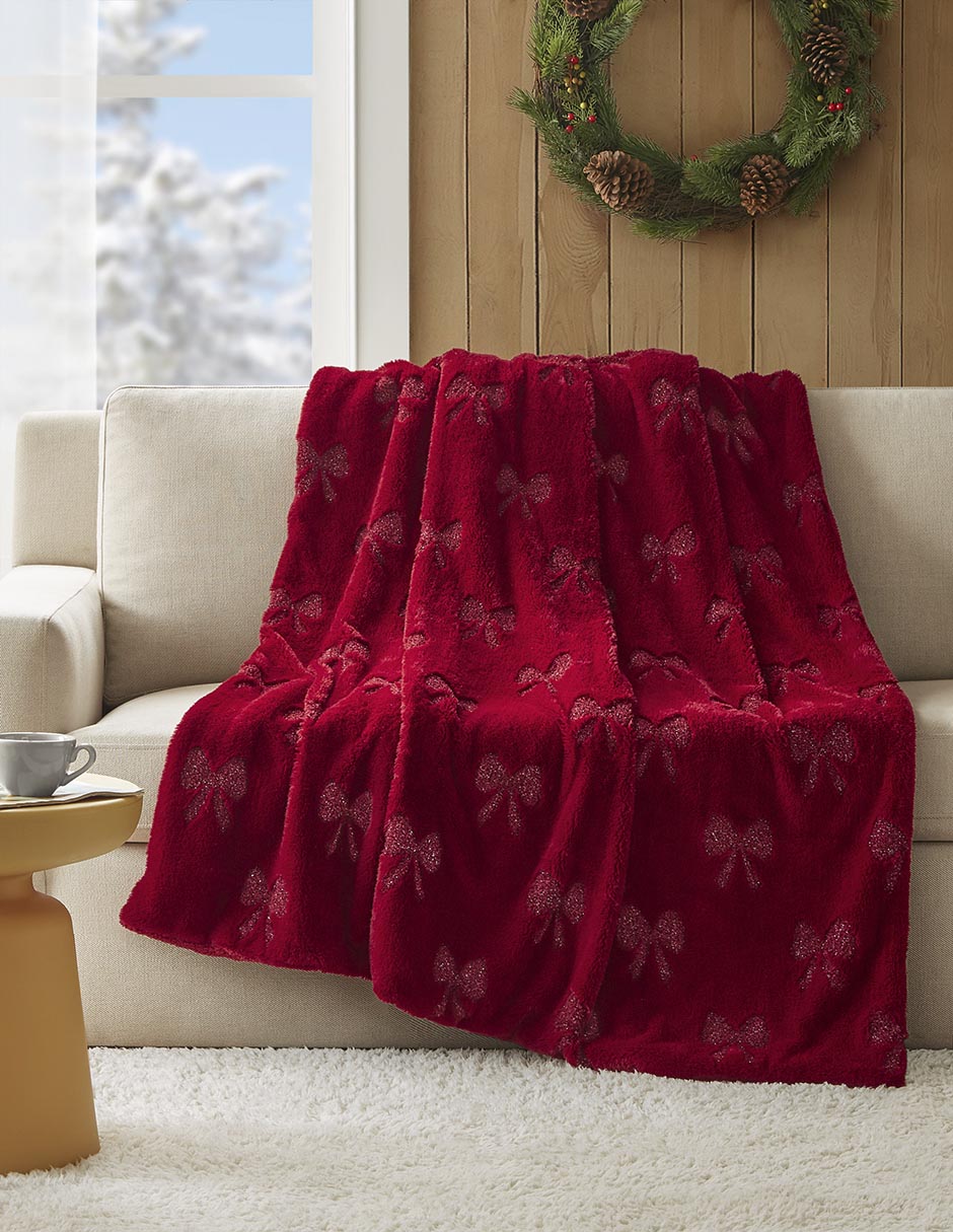Frazada navideña de tejido jacquard Lurex 2