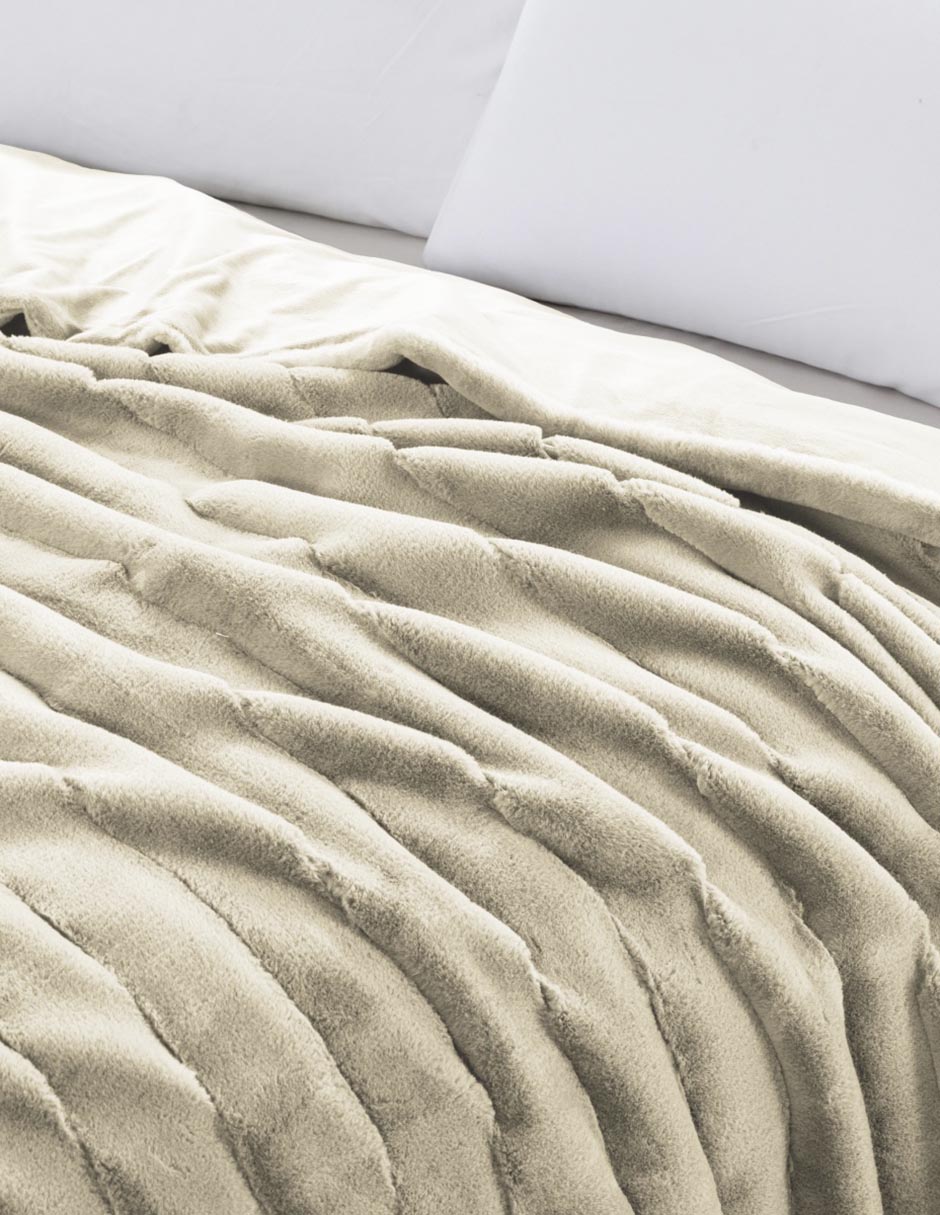 COBERTOR I.FAUX, KS, BEIGE HAUS