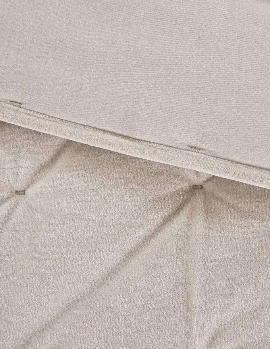 SET EDREDÓN I.VELVET, IND, BEIGE HAUS