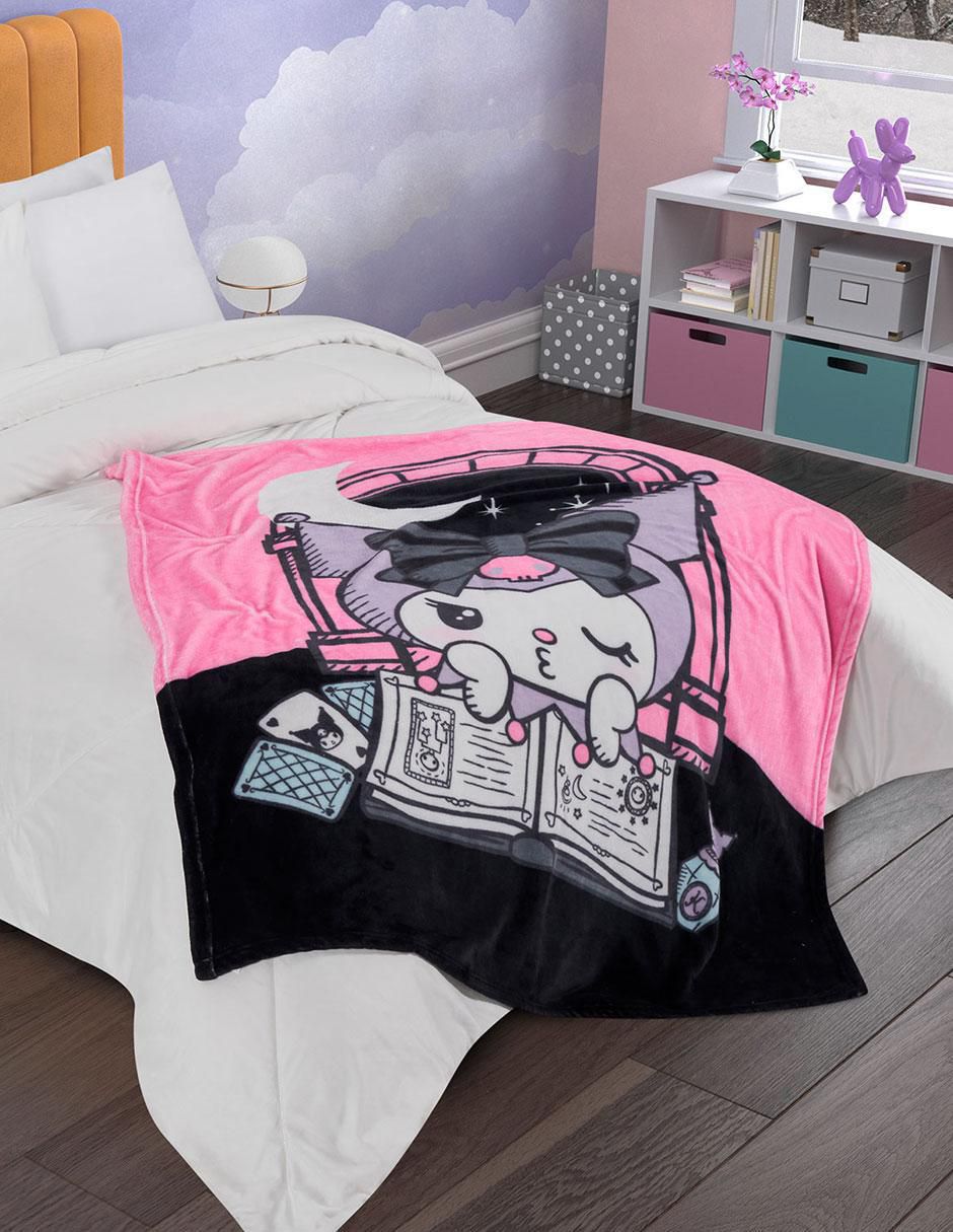 Cobertor Kuromi Frazada Dark estampado infantil 2