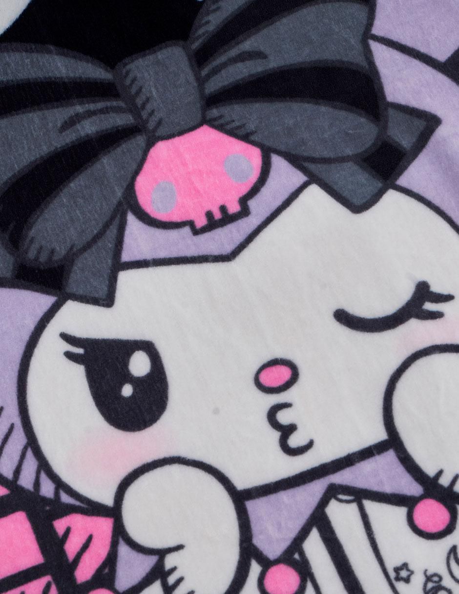 Cobertor Kuromi Frazada Dark estampado infantil 3