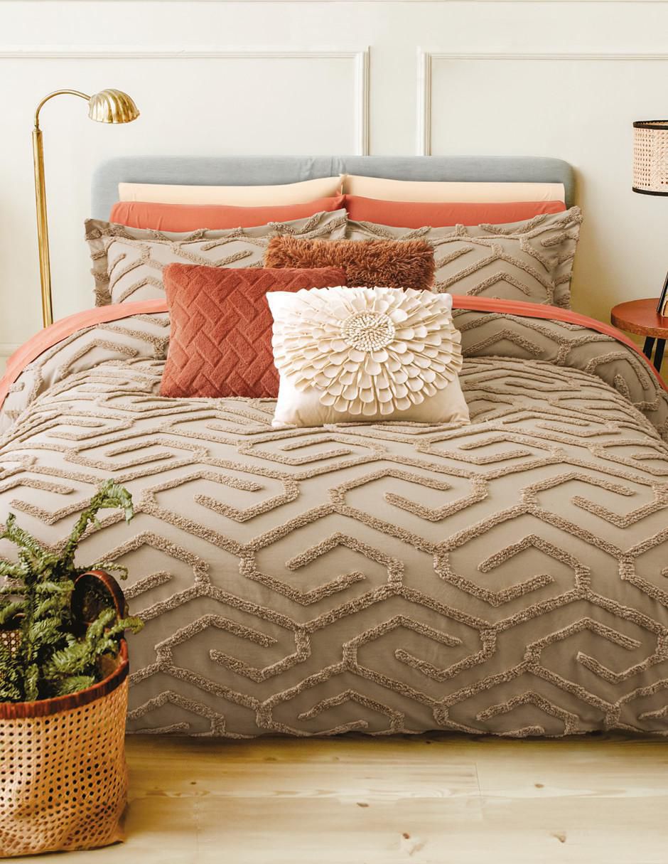 Set edredón Zen Khaki Tufted Set edredón Zen Khaki Tufted