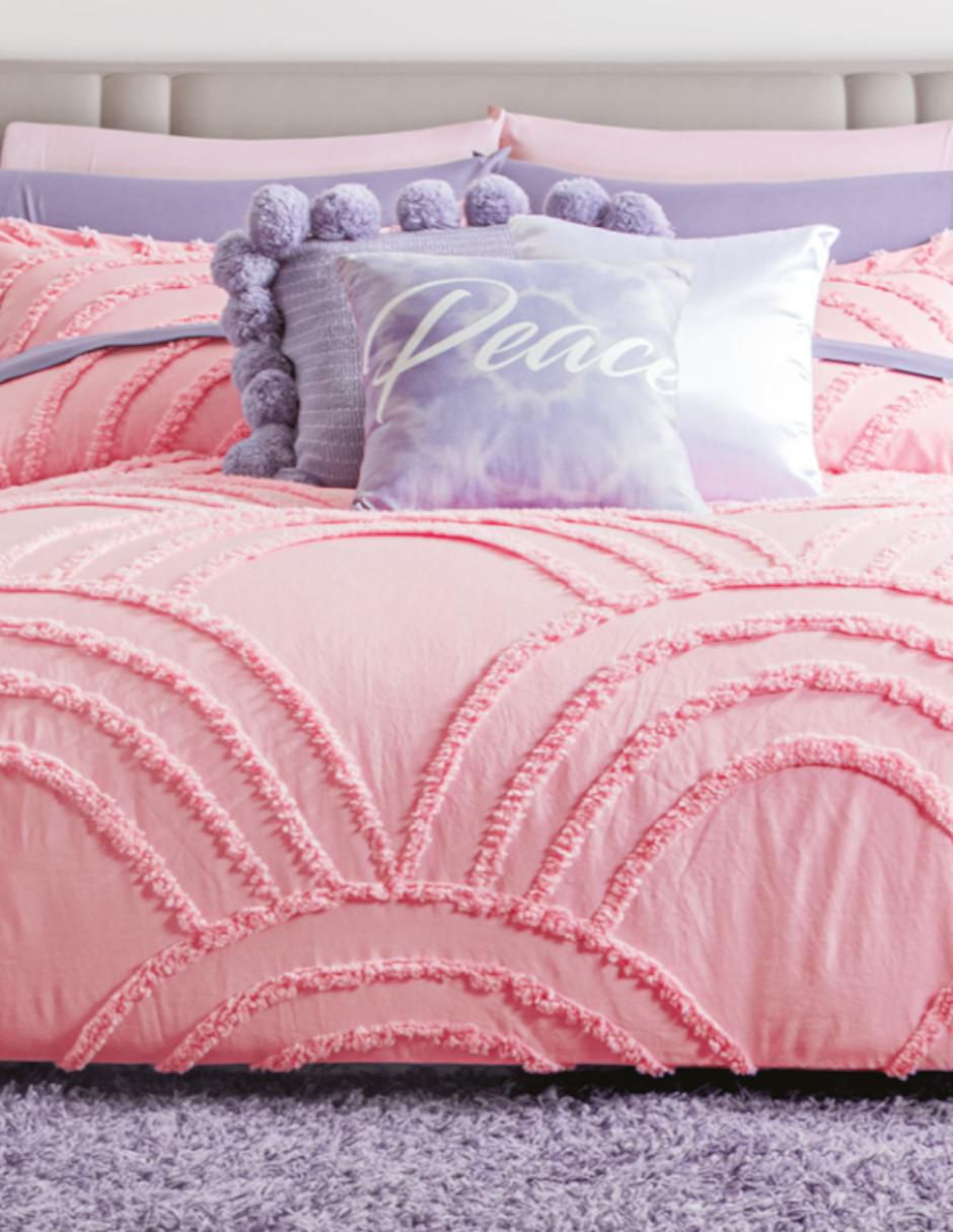 Set edredón Tufted Pink Rainbows