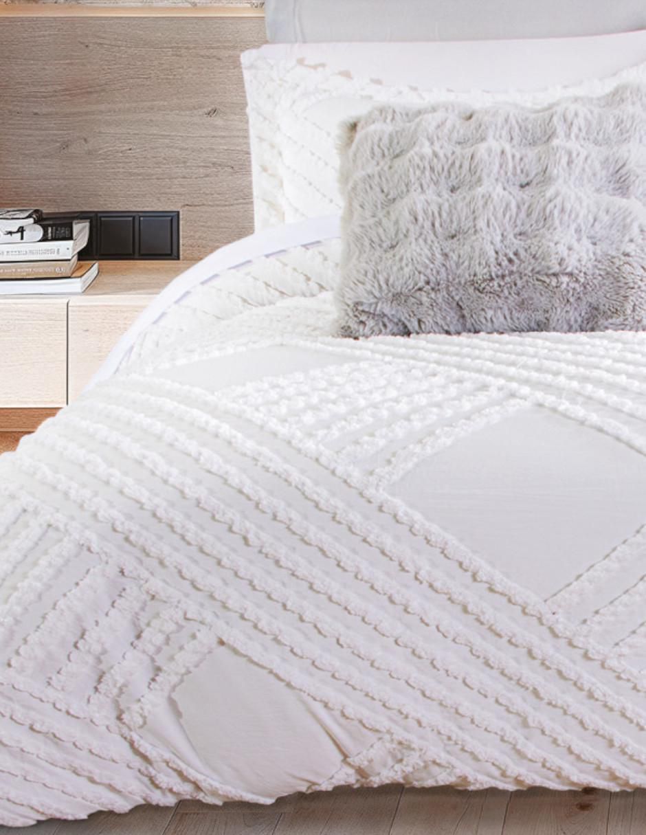 Set edredón Ivory Boho Tufted