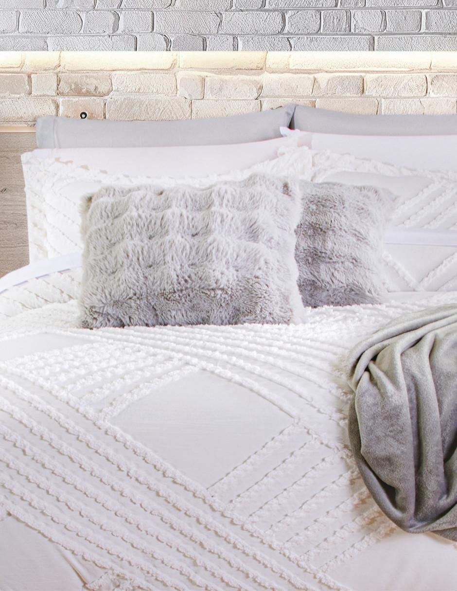 Set edredón Ivory Boho Tufted