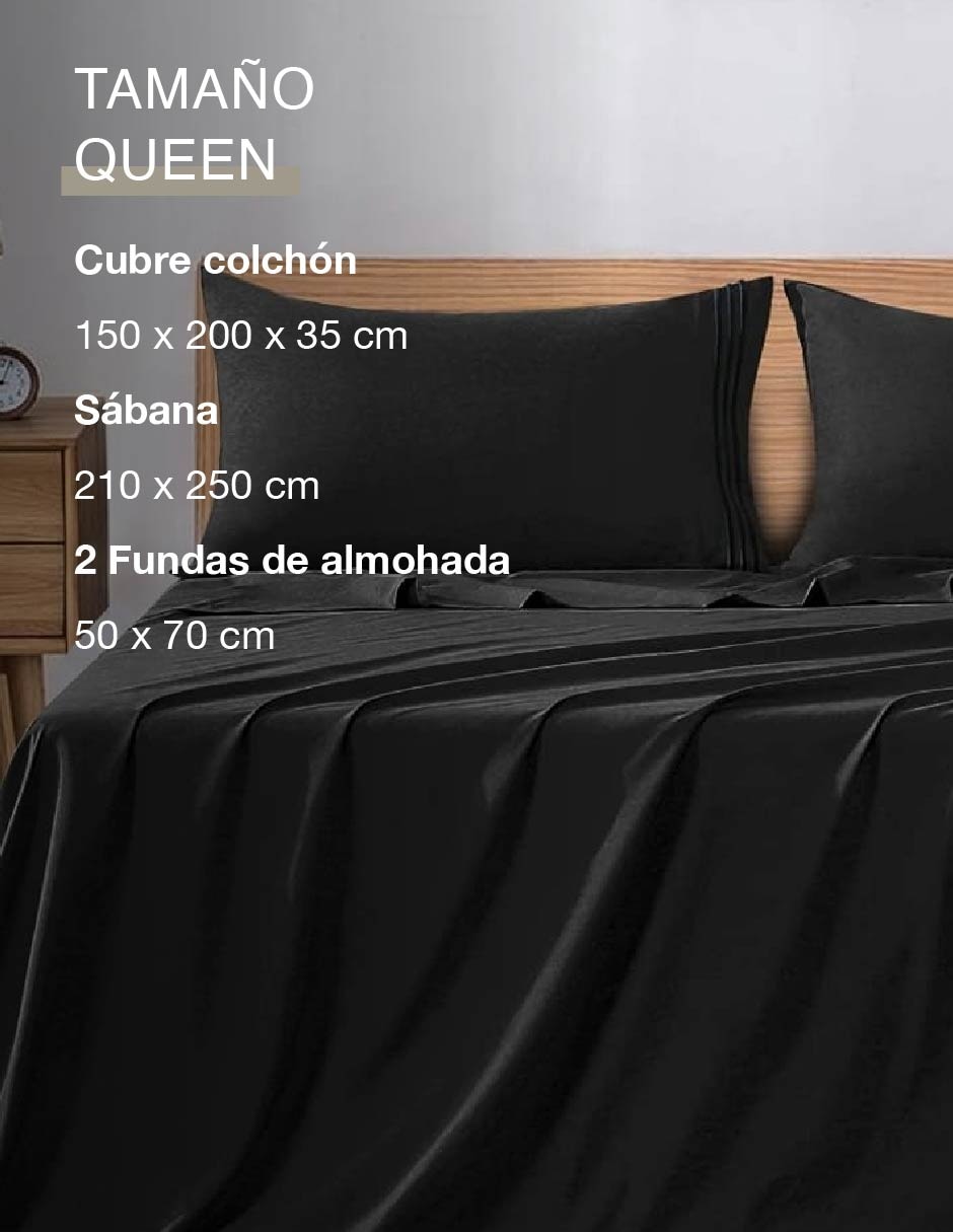 Juego de sábanas de microfibra Soft 8