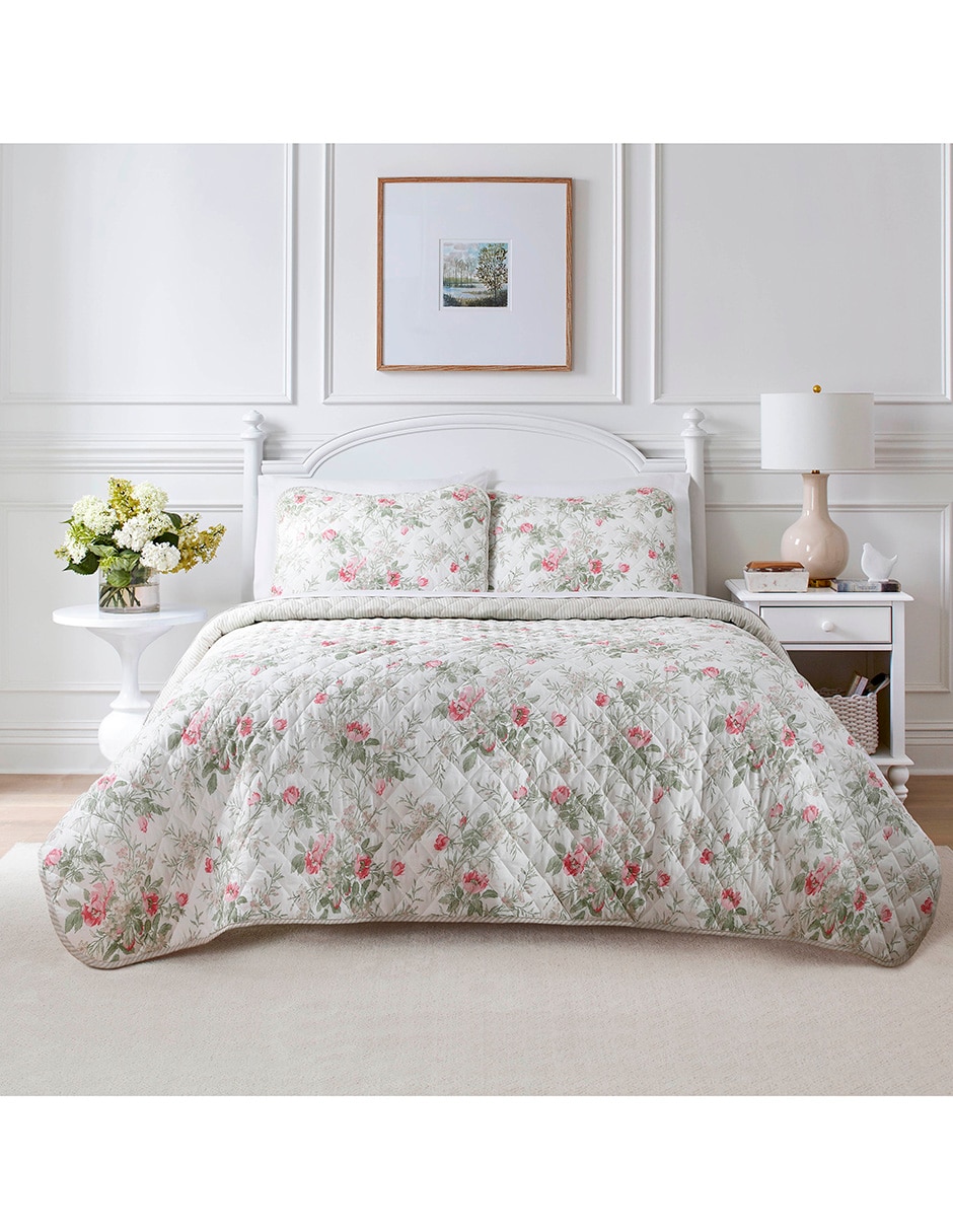 Set de colcha Naomi Floral Pink