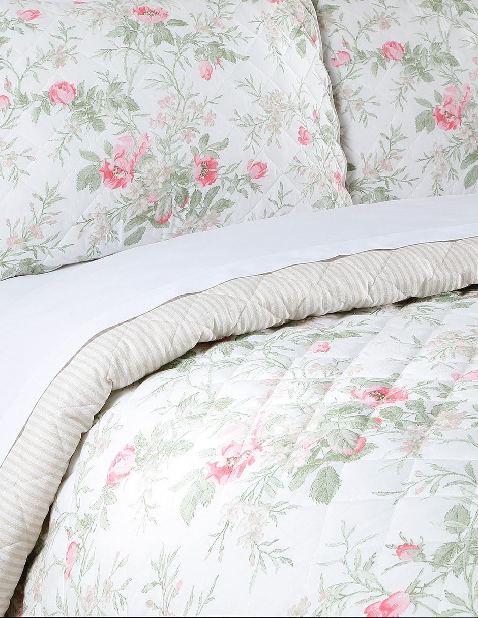 Set de colcha Naomi Floral Pink 2