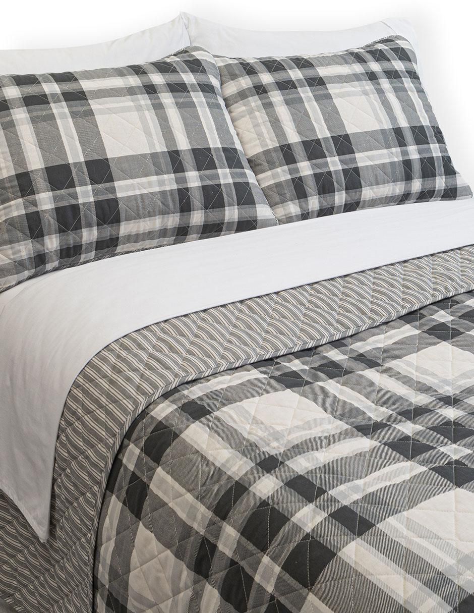 Set de colcha Coal Creek Plaid 2
