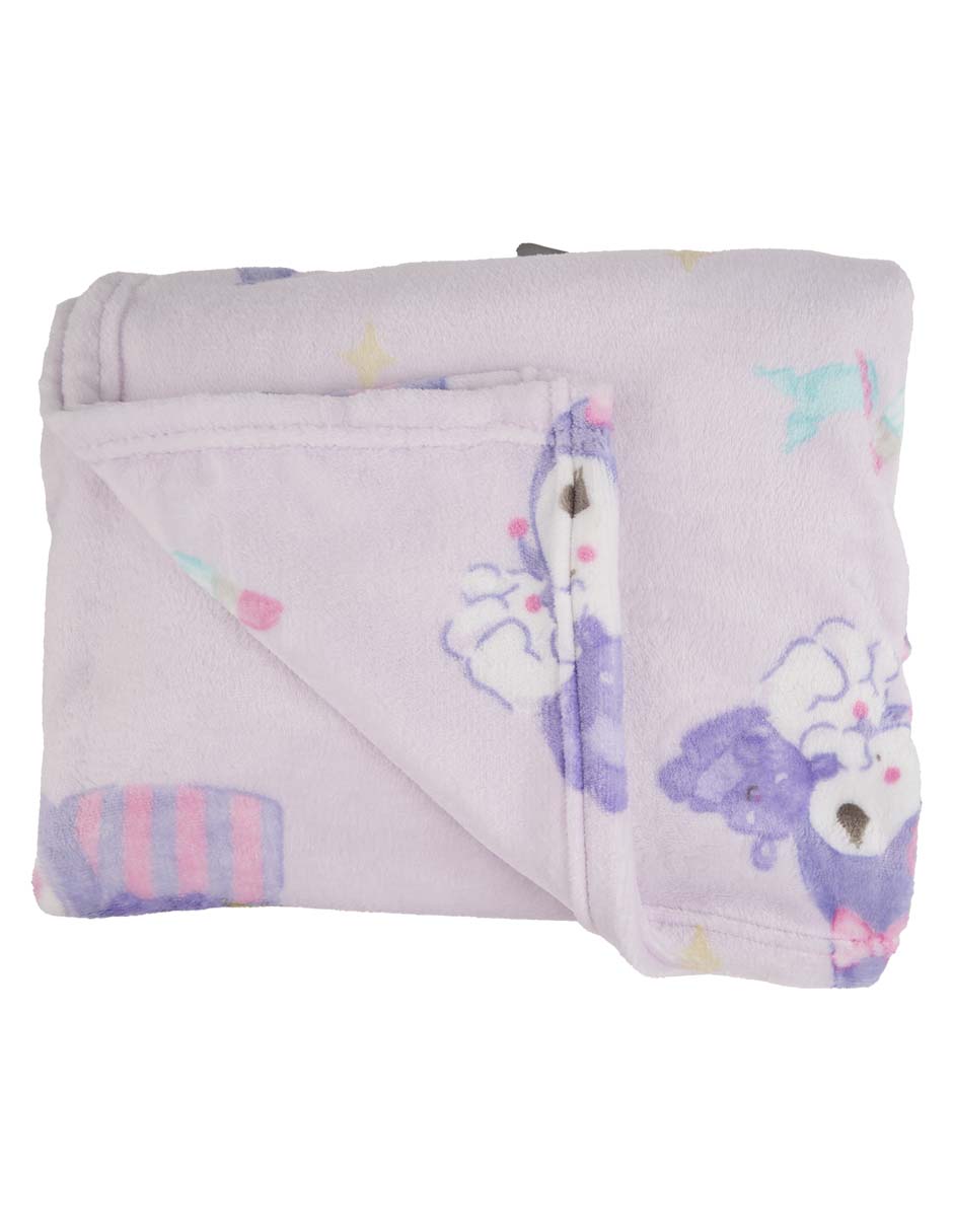 Set frazada y cojín de tejido plano Kuromi para niña 3
