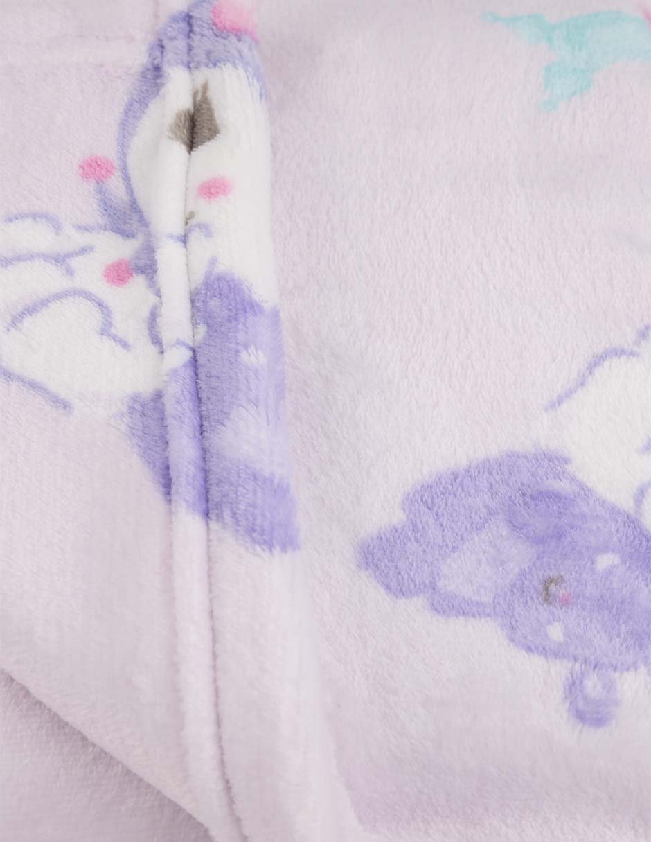 Set frazada y cojín de tejido plano Kuromi para niña 4