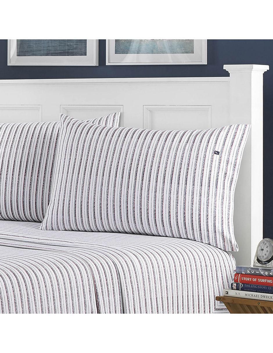 Juego de sábanas de microfibra Avery Stripe Navy