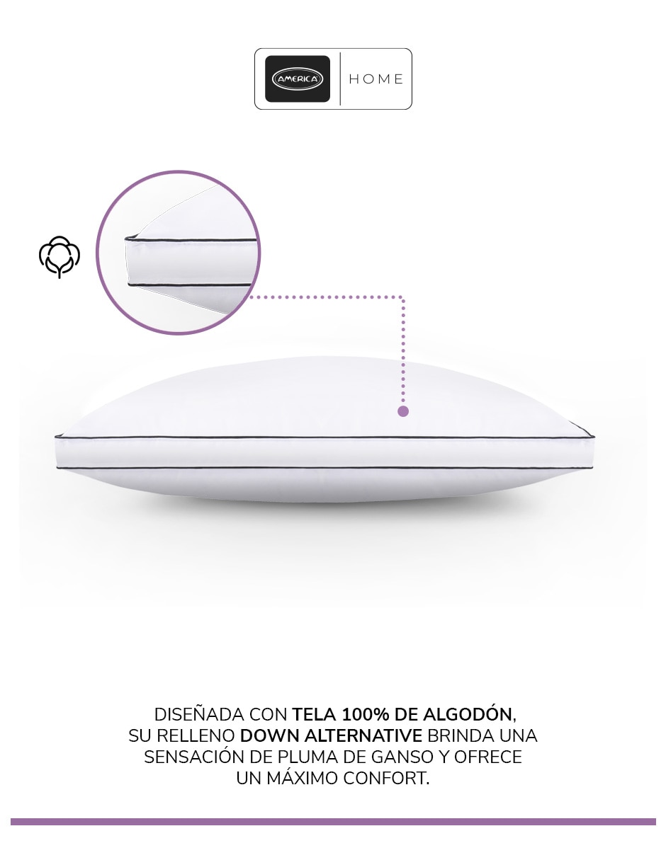 Almohada Down Alternative firmeza media 10