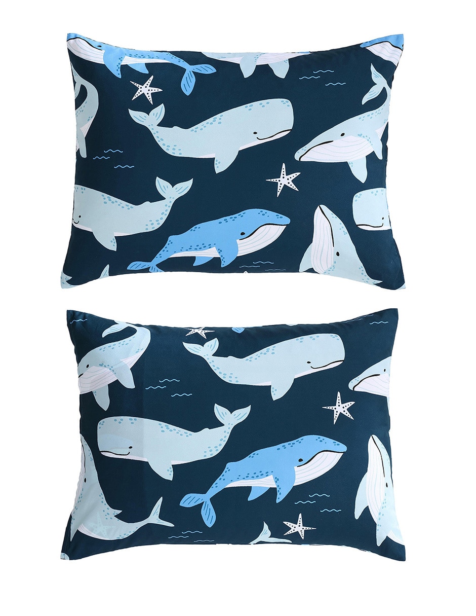 Set edredón Finnian Whales Navy Seas 4