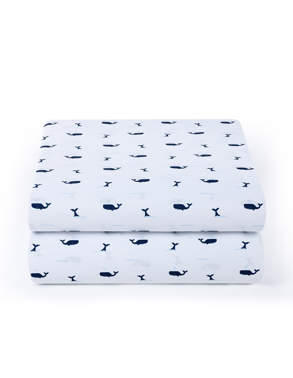 Set edredón Finnian Whales Navy Seas 5