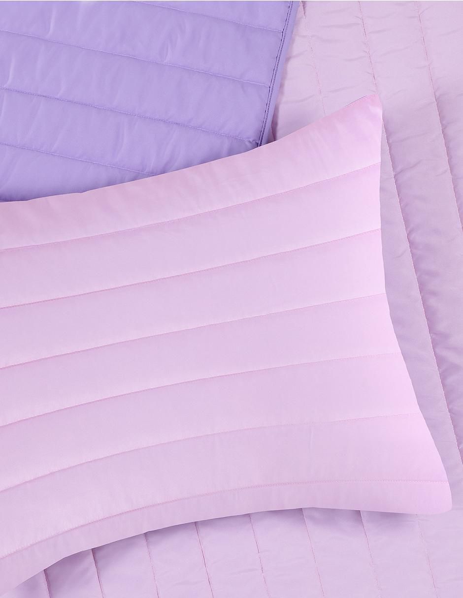 Set de colcha Solid Rosa Mauve 5