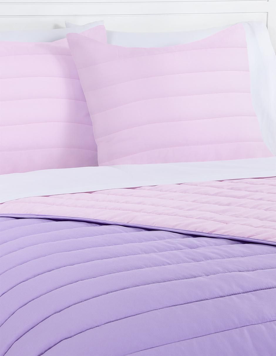 Set de colcha Solid Rosa Mauve 6