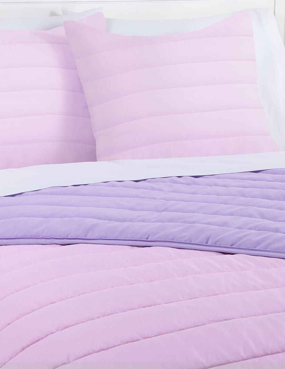 Set de colcha Solid Rosa Mauve 7