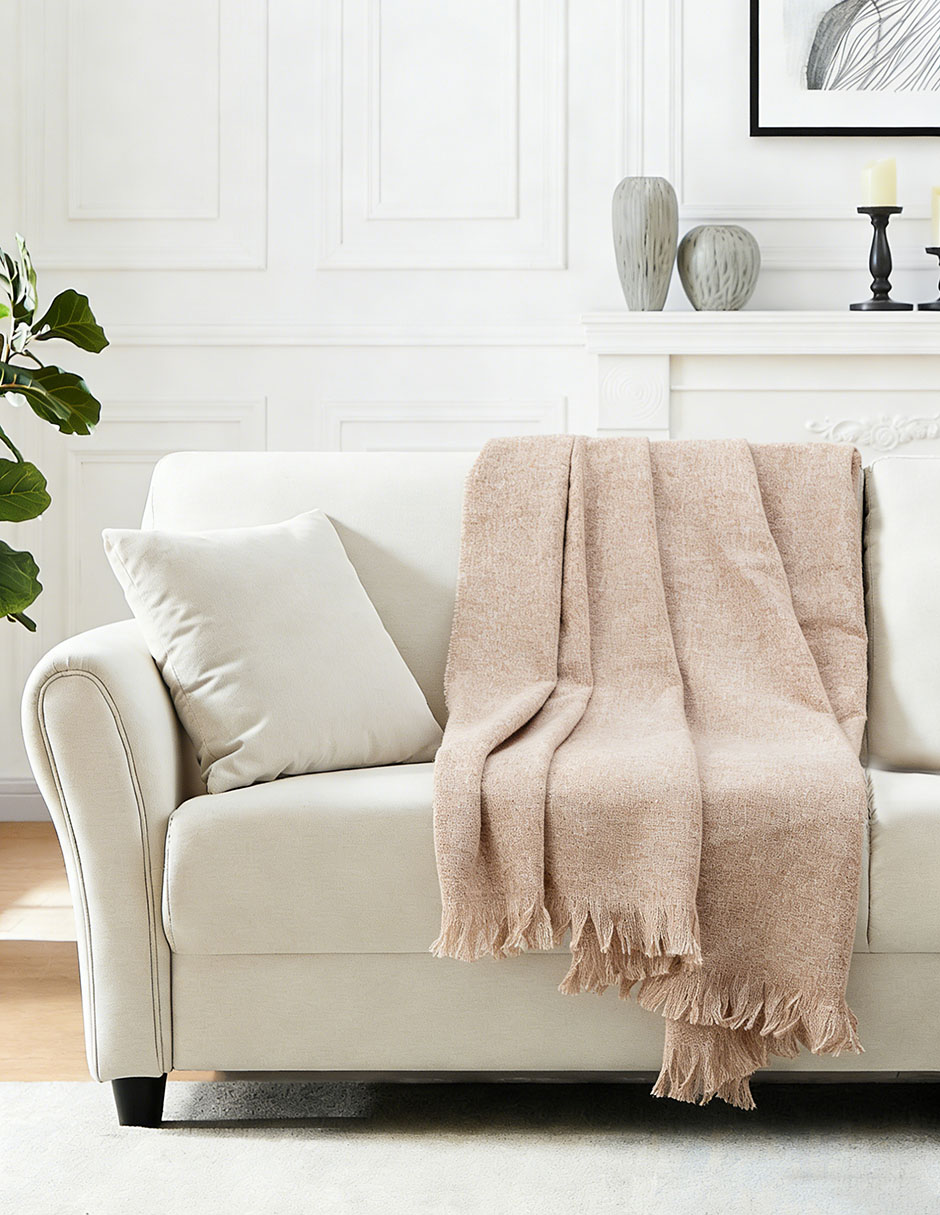 FRAZADA MOHAIR, ESTÁNDAR, TAUPE