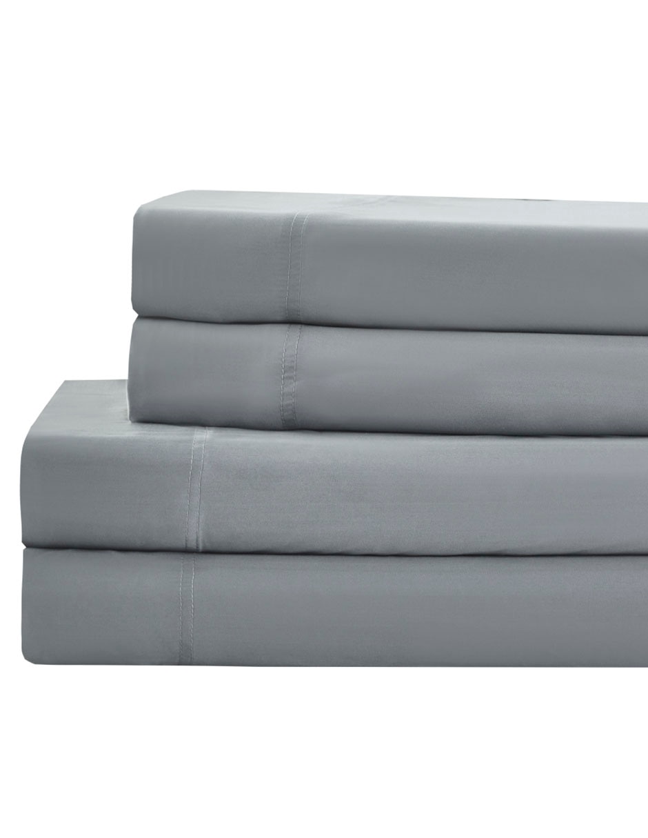 JGO SABANAS BAMBU 300 H, QS, GRIS N NAR