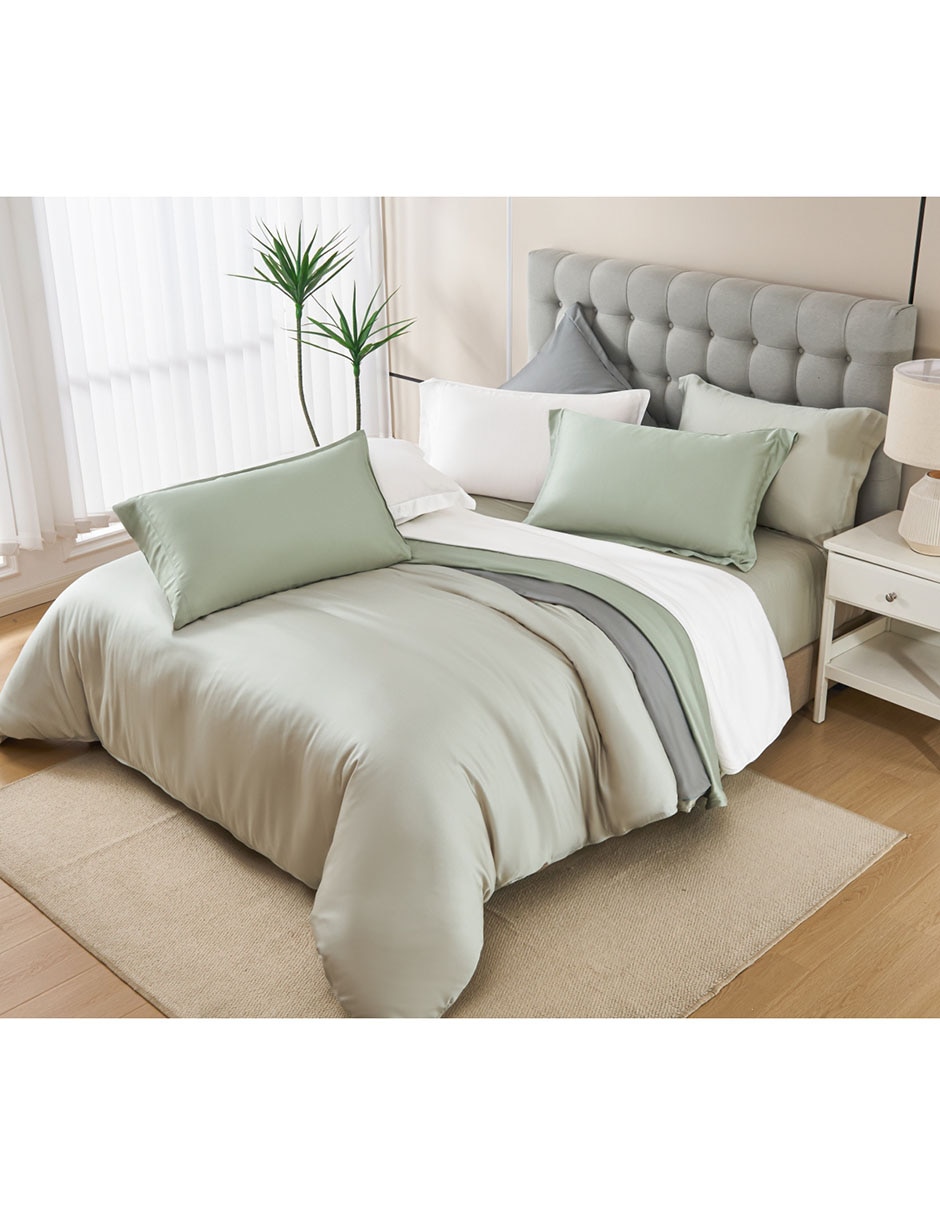 SET FUNDA DUVET BAMBU 30, MAT-QS, GRIS