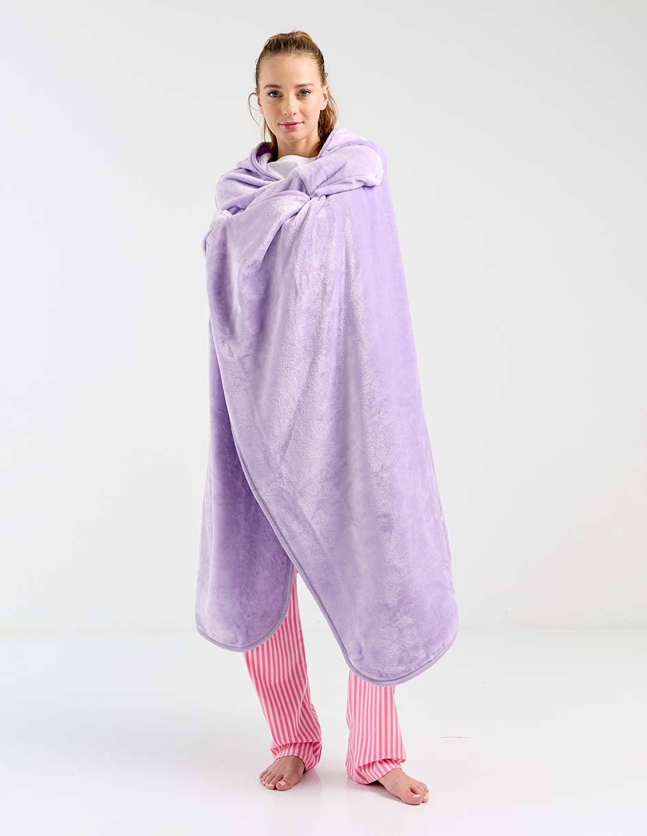 Frazada con capucha de tejido plano unisex 7