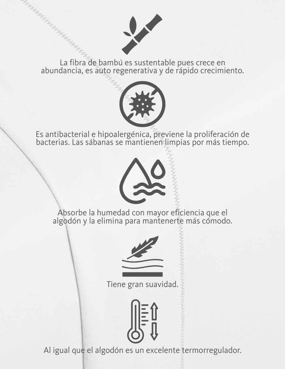 Juego de sábanas de bambú 300 hilos 3