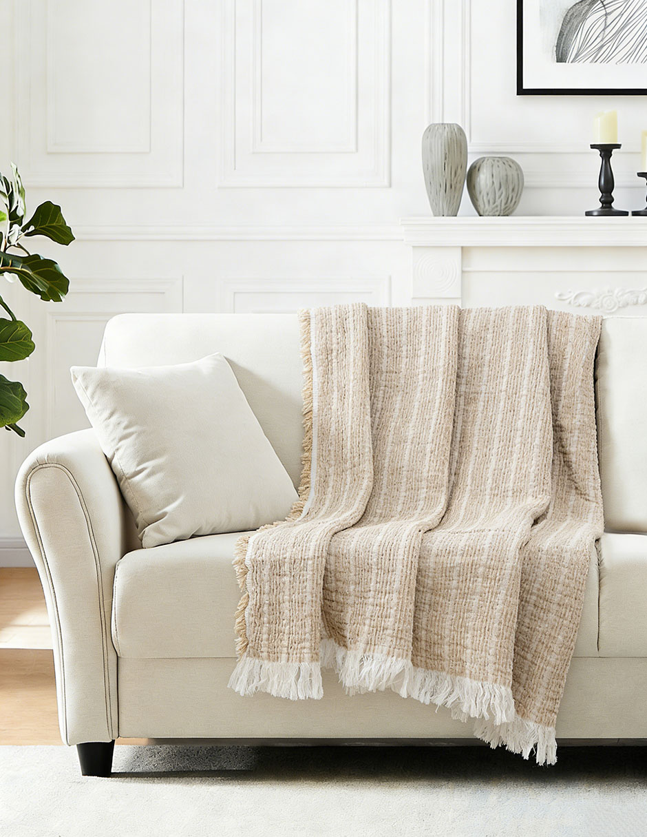 Frazada de tejido punto Linen Tropical 4