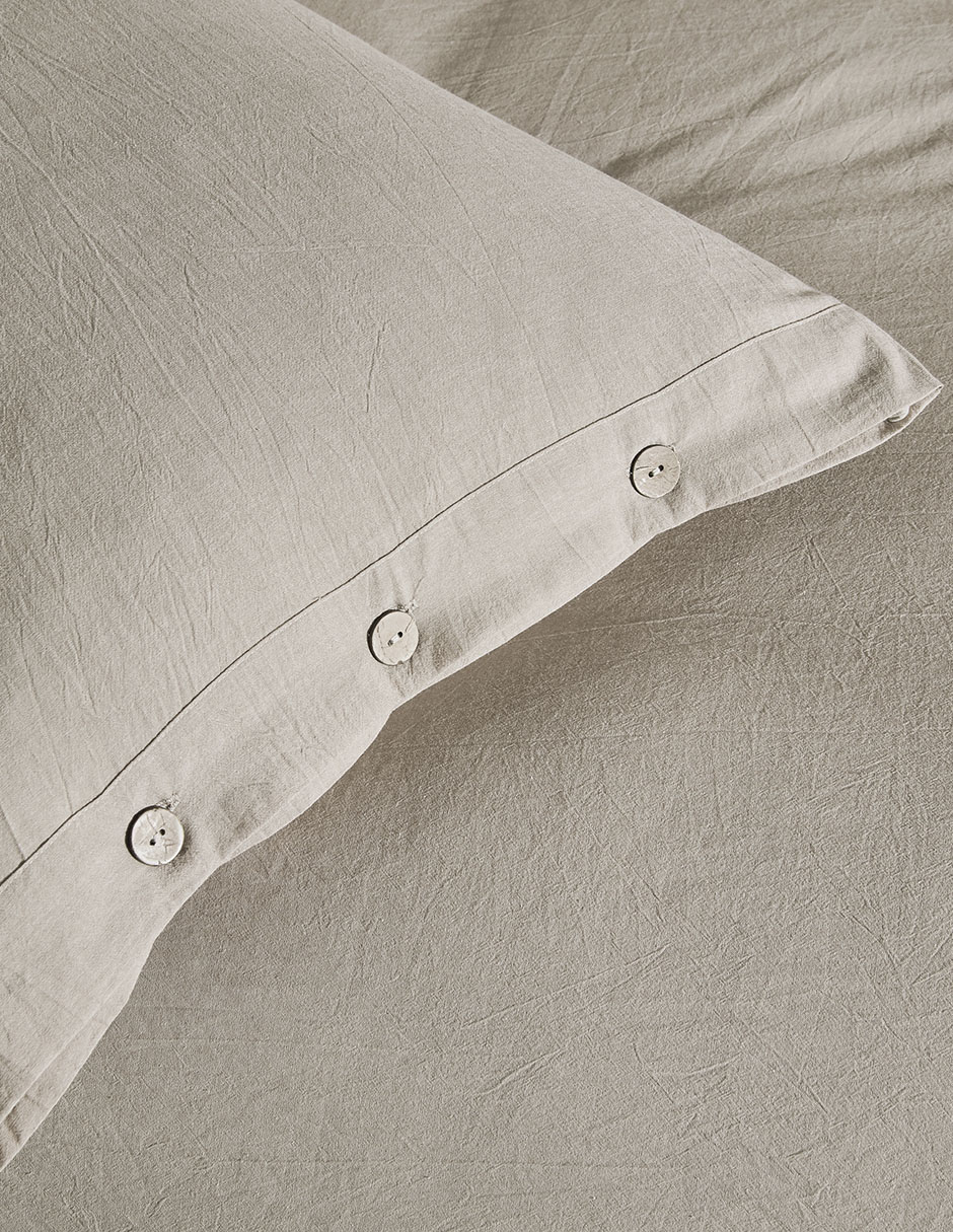 SET FUNDA DUVET COTTON BAS, IND, KHAKI