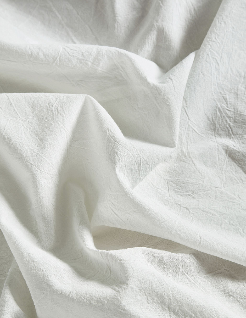 SET FUNDA DUVET COTTON RUF, KS, BLANCO
