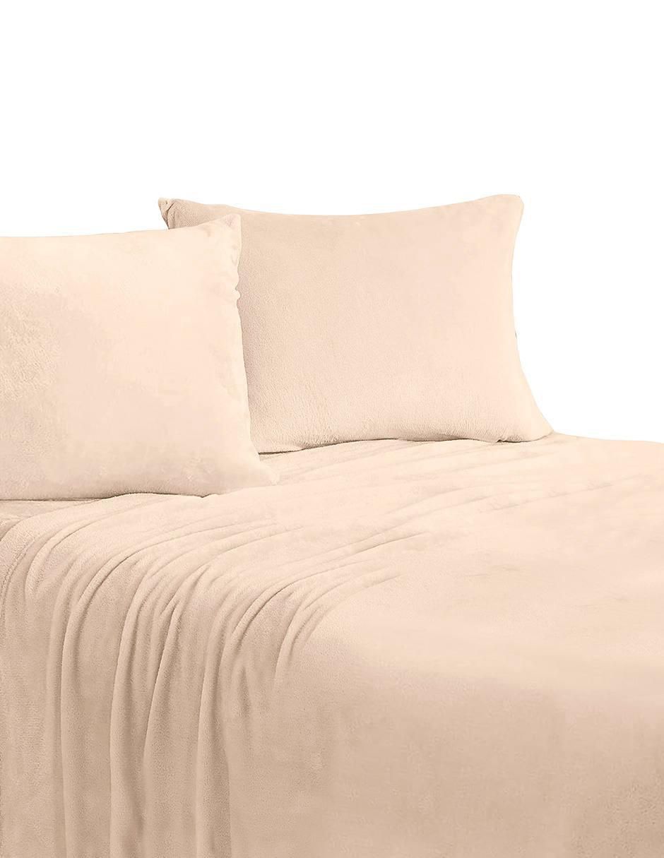 Juego de sábanas "de" polar fleece elefantito hogar sábanas polar olivo, beige y negro
