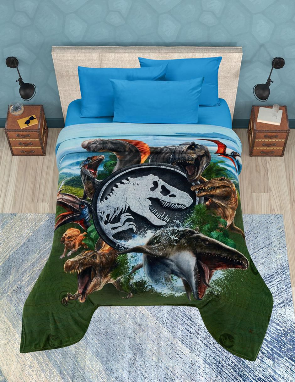 Cobertor Jurassic World Rebirth Serenity giants 3
