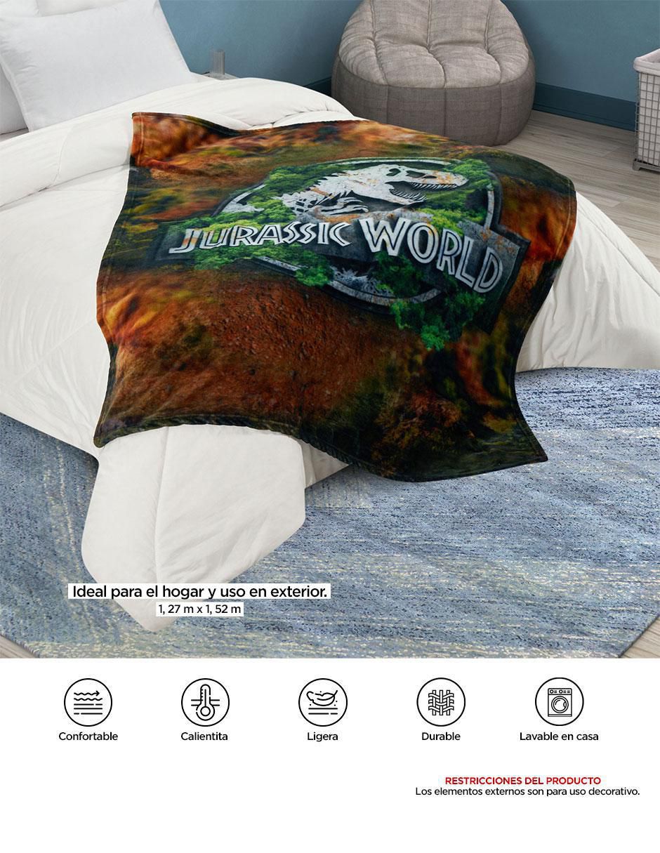 Cobertor Jurassic World Rebirth estampado infantil 6