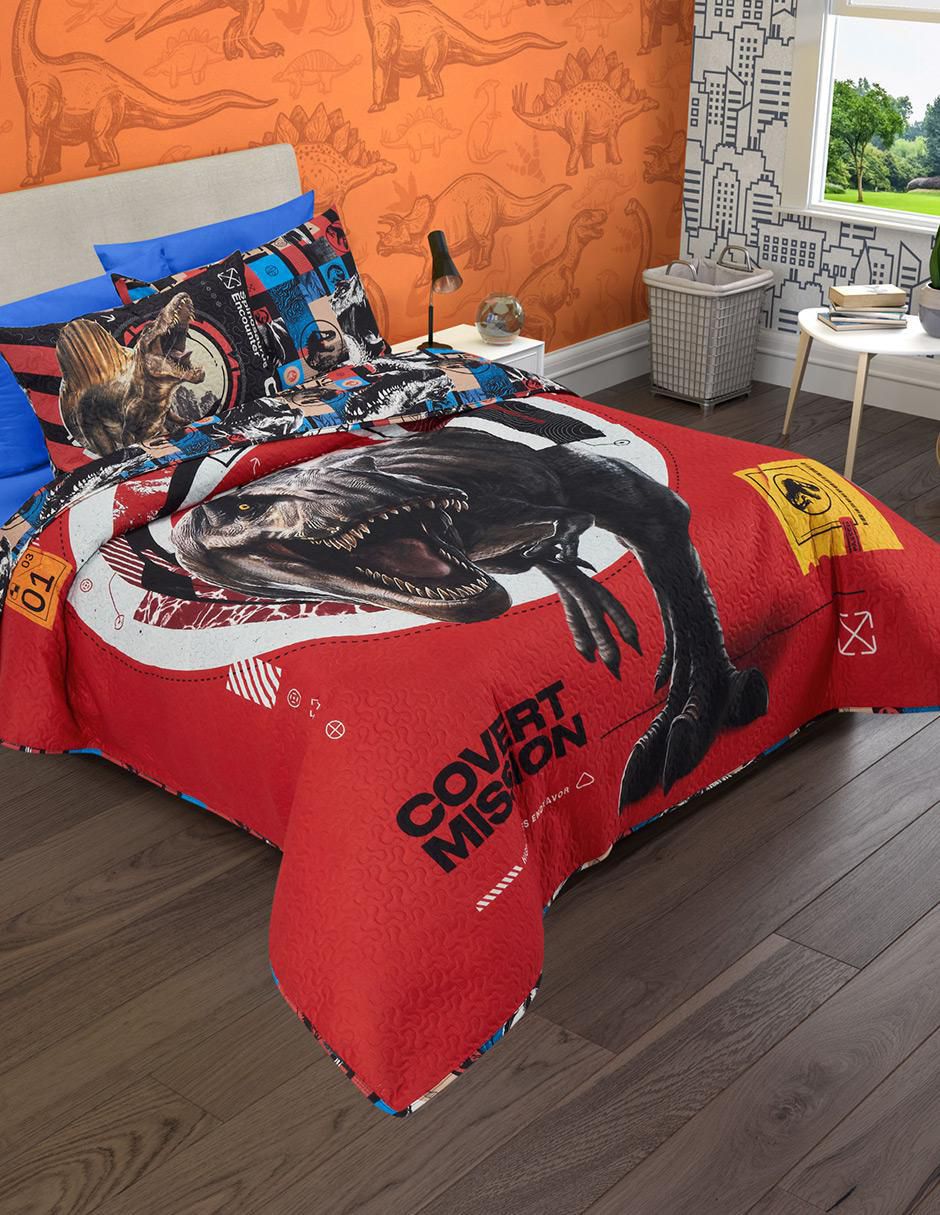 Set de colcha microfibra Jurassic World Rebirth 2