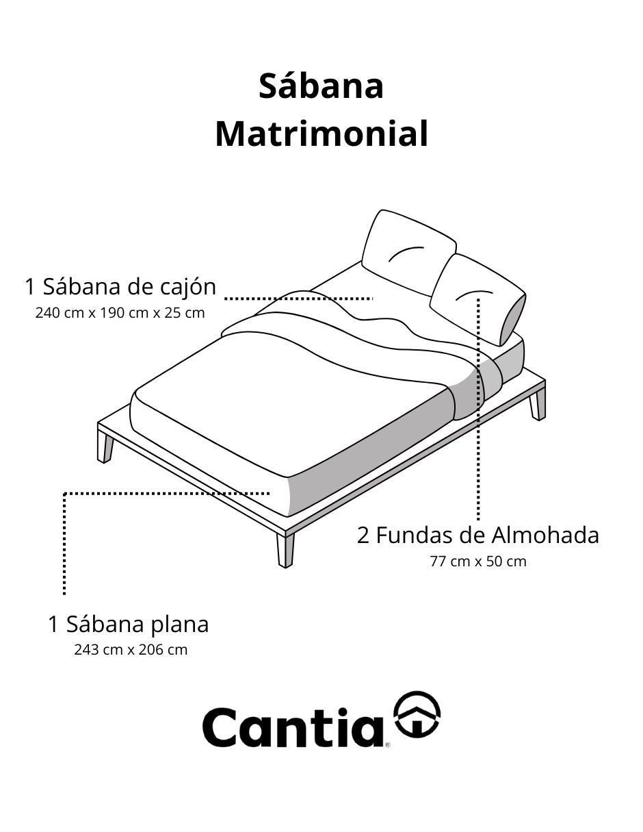Juego de sábanas de poliéster 250 hilos básica 6