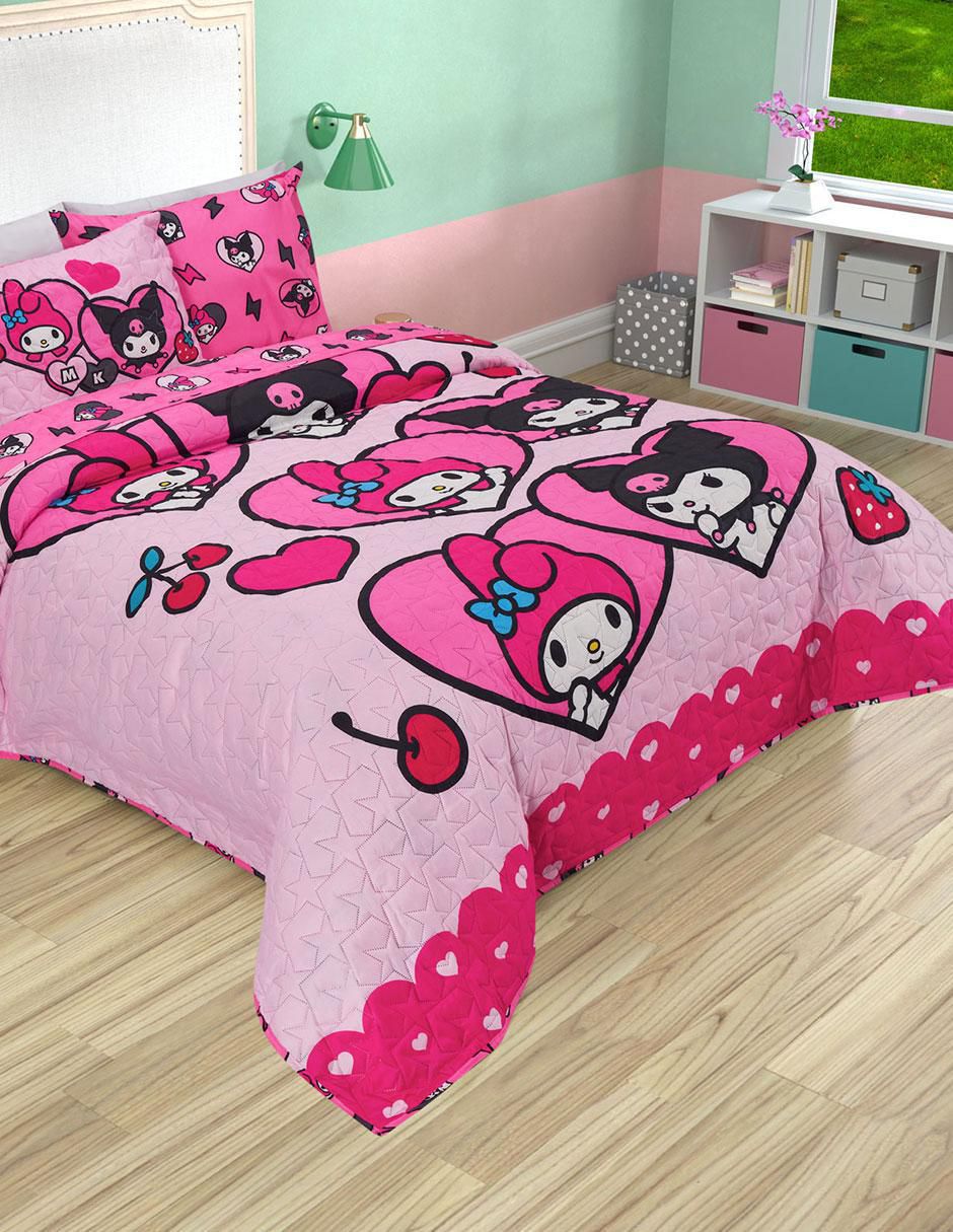 Set de colcha Kuromi y My Melody