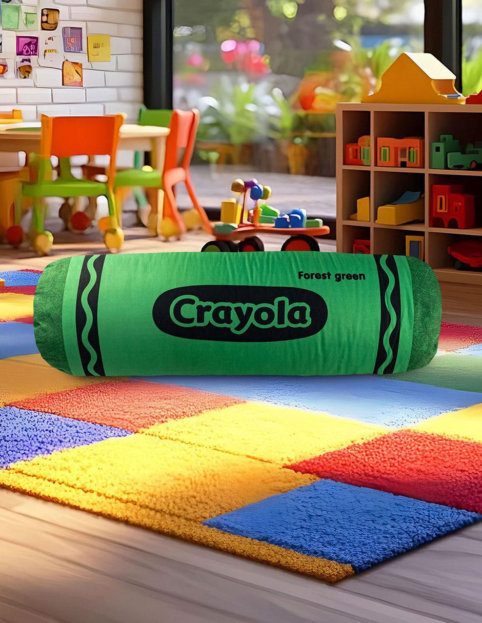 Almohada forma de crayola verde firmeza media
