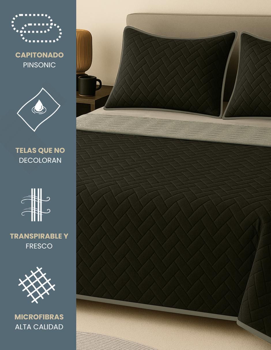 Edredón Tesso Home capitonado con fundas