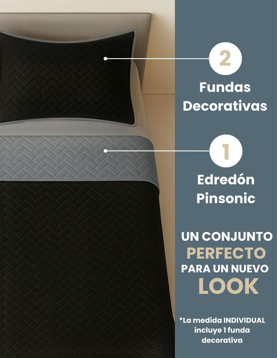 Edredón Tesso Home capitonado con fundas