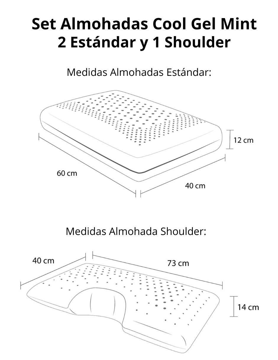 Set de almohada Cool Gel Mint firmeza media 7