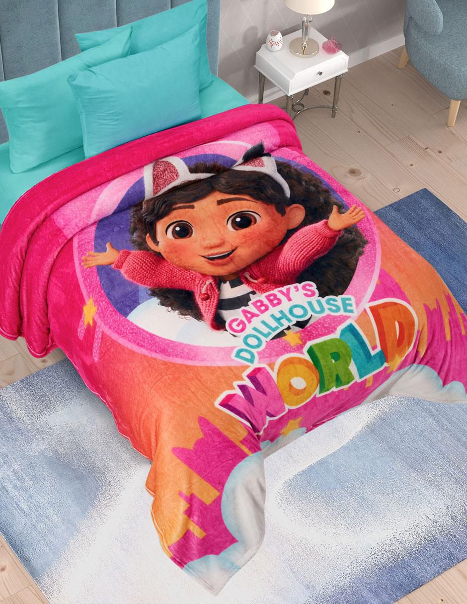 Cobertor Gabby's Dollhouse Serenity World estampado infantil 4